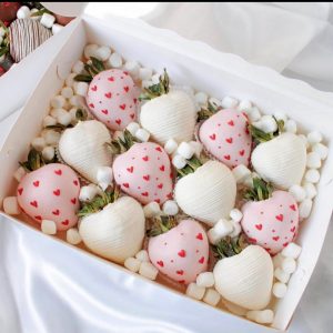 Chocolate con corazoncitos, bombom y vegetales