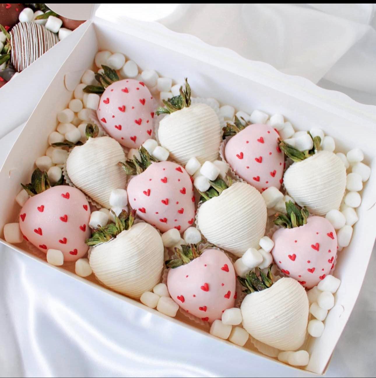 Chocolate con corazoncitos, bombom y vegetales