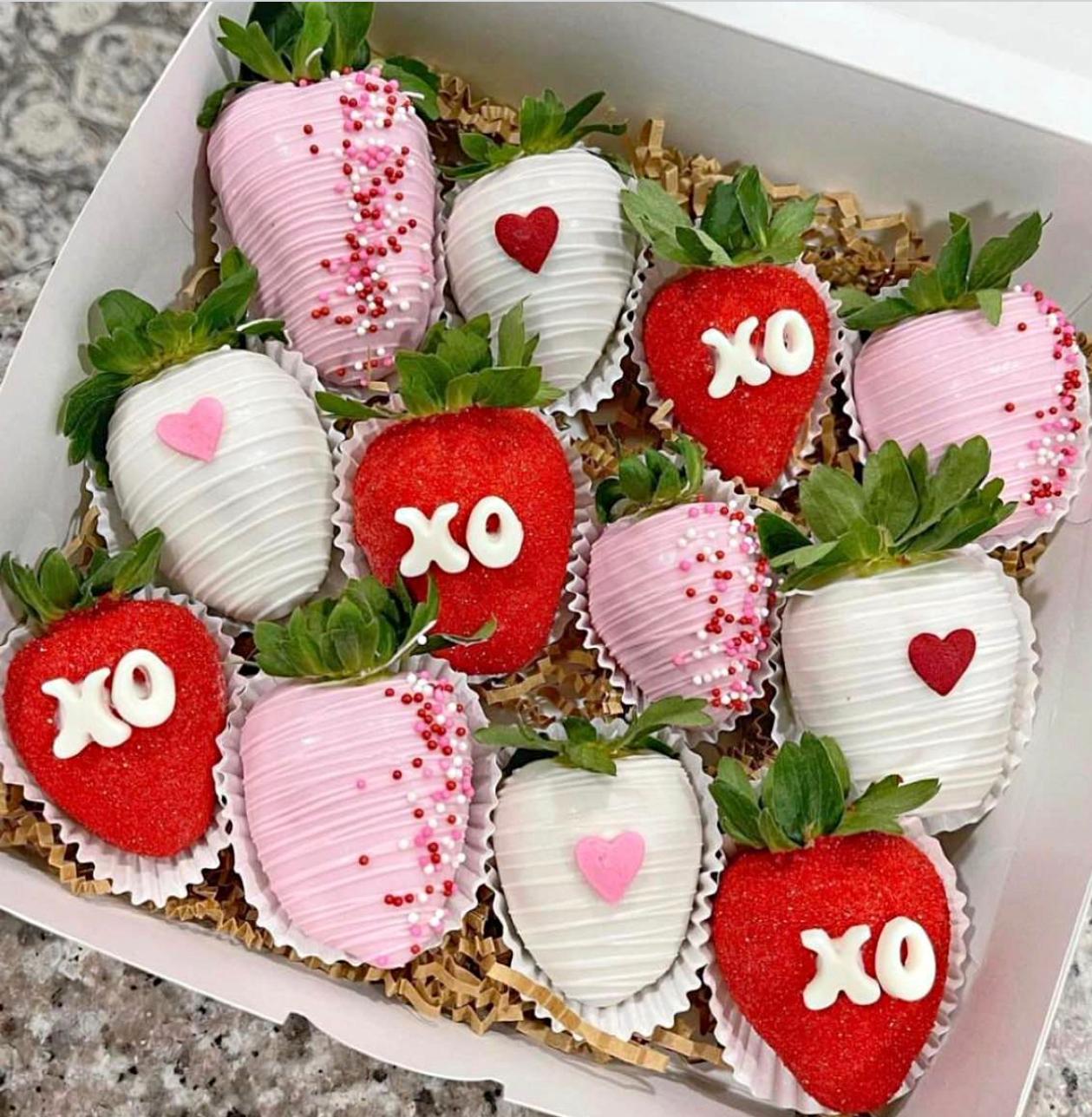 Estilo fresas de chocolate xoxo